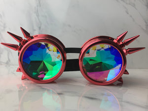 KALEB Metallic Rose Pink Kaleidoscope EYEWEAR Goggles