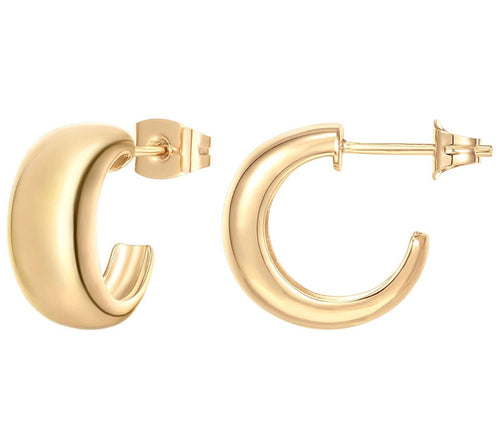 14K Gold Plated Gold Hoop Earrings