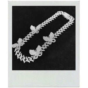 ICY Rhinestone Cuban link chain necklace