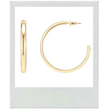 Load image into Gallery viewer, 14K Gold 40mm Hoop Earrings