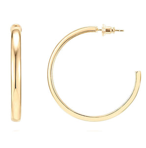 14K Gold 40mm Hoop Earrings